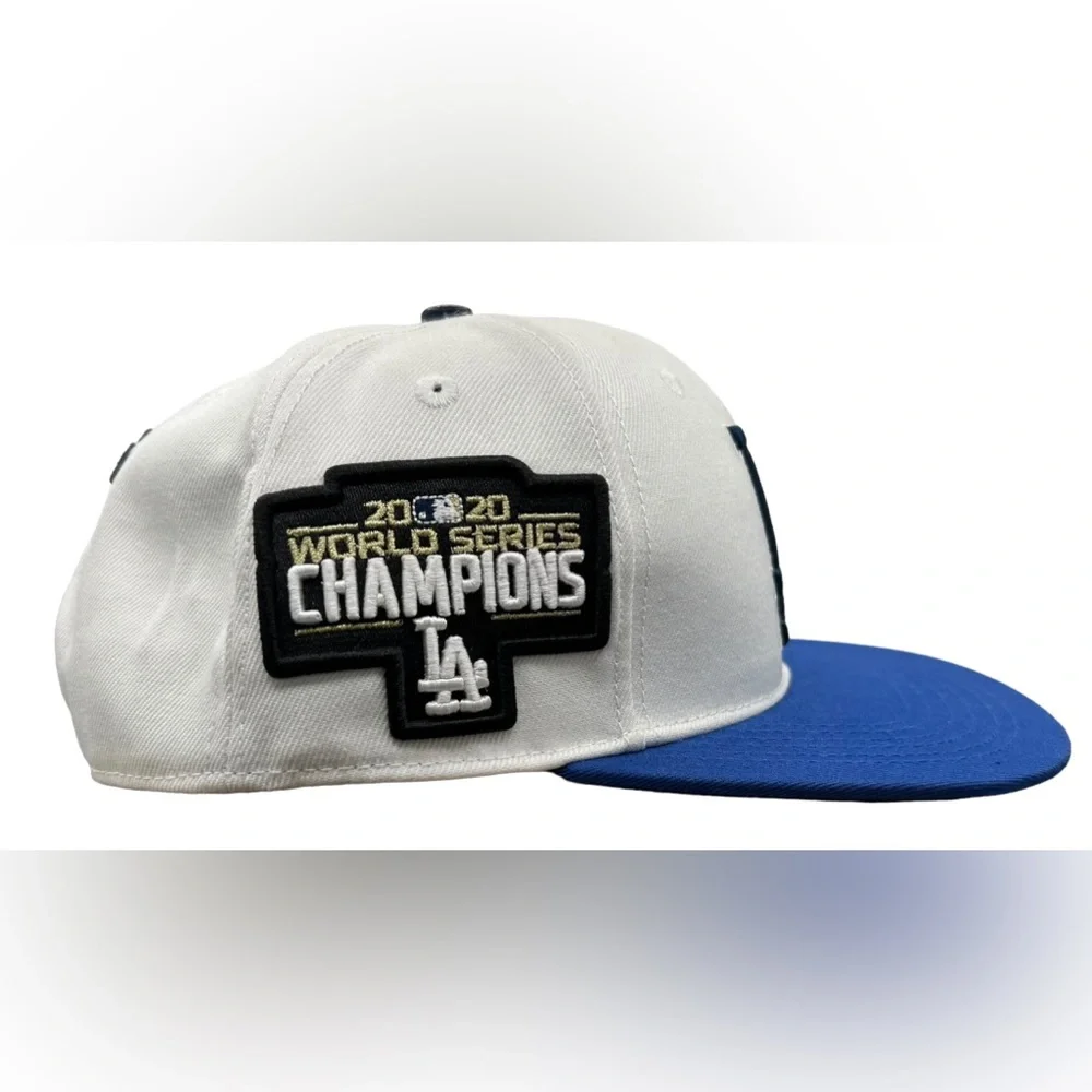 NEW Flawed  Los Angeles Dodgers 2 Tone 2020 Championship SnapBack Hat Flat Brim - Picture 2 of 10
